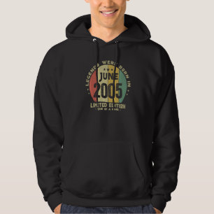 Legends Were Born In June 2005 Vintage 17th Birth Hoodie