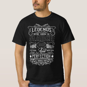 Legends Were Born In March 1985 All Original Parts T-Shirt