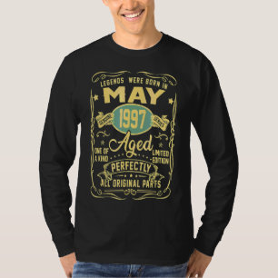 Legends Were Born In May 1997 25th Birthday Gift T-Shirt