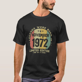 Legends Were Born In November 1972 Classic 49Th Bi T-Shirt