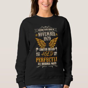 Legends Were Born In November 1979 Rock Biker 43 Sweatshirt