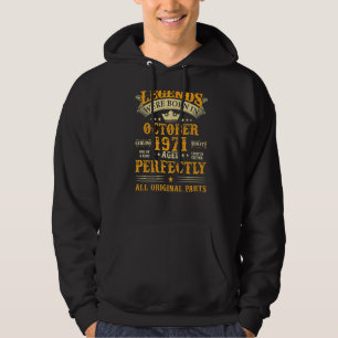 Legends Were Born In October 1971 51 Years Old 51s Hoodie