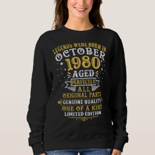 Legends Were Born In October 1980 42 Years Old 42n Sweatshirt