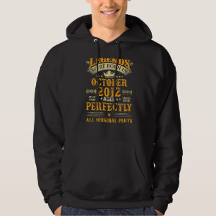 Legends Were Born in October 2012 10 Years Old 10t Hoodie