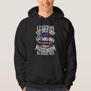 Legends Were Born In Pomona California Vintage Bir Hoodie