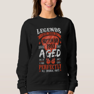 Legends Were Born In September 1993 Guitar Pick G Sweatshirt