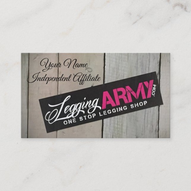Legging Army business card (Front)