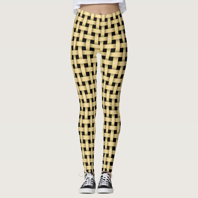 Legging pants woven stripes. (Front)