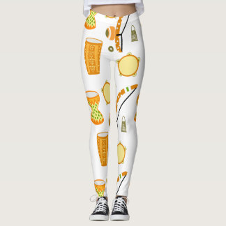 Legging trousers with a design of Capoeira