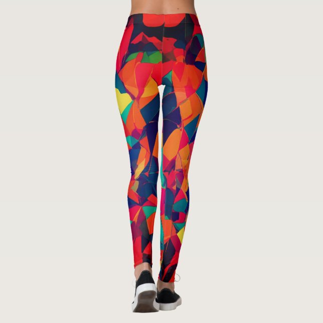 Leggings Abstract colourful design (Back)