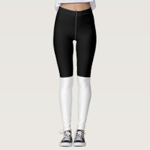 Leggings bicolor, black and white