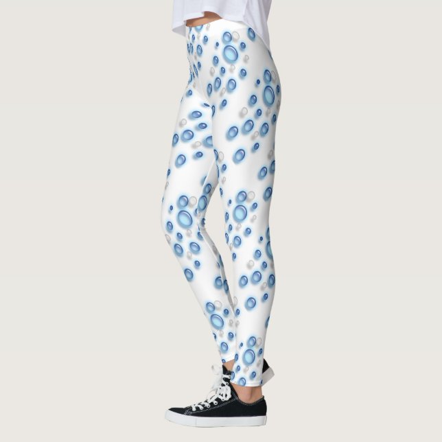 Leggings - Bubbles in Blue (Left)