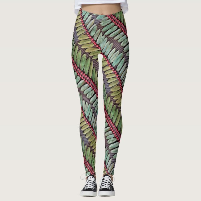 Leggings by BINGALUM Designs "AUTUMN SOLDIERS" (Front)