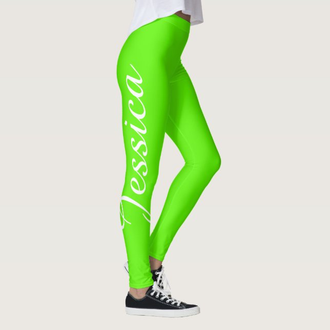 LEGGINGS CHOOSE YOUR COLOR Name Custom Yoga Pants (Right)