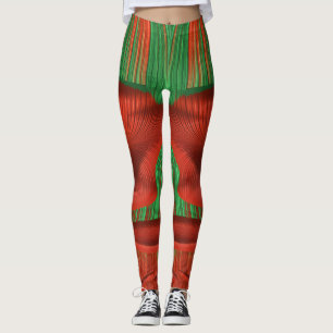Leggings ~ Christmas Red and Green