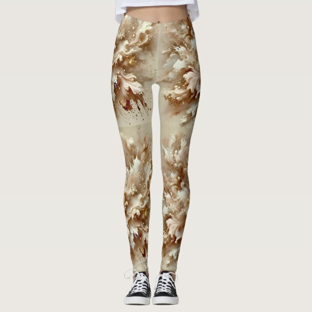 Leggings ~ FALL Brown Beige ~  (Front)