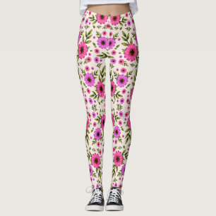 Leggings featuring a vibrant floral pattern