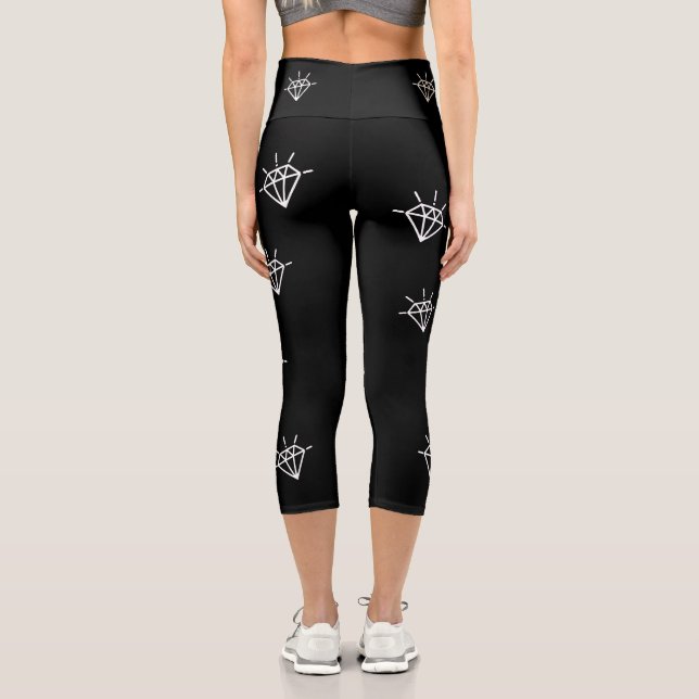 Leggings Female "Black Diam's" Black Diamond  (Back)