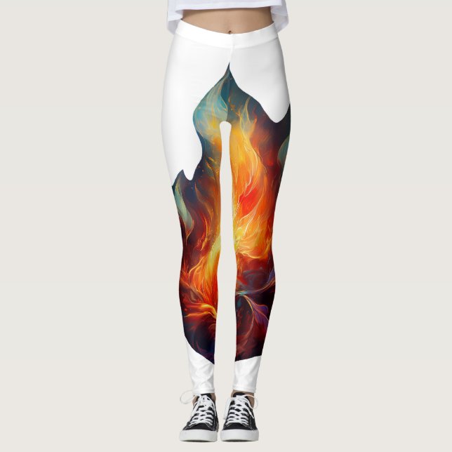 Leggings - Flames Artwork (Front)