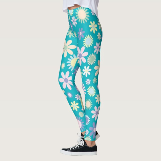Leggings/Floral Daisies Leggings (Left)