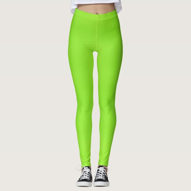 Leggings ~ fluoro green (Front)