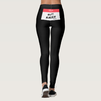 Leggings front USA flag and Karen Name tag on back