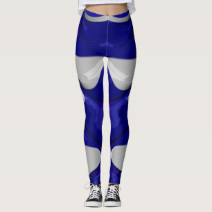 Leggings ~glossy blue white ~ Original