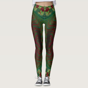 Leggings ~green red Christmas