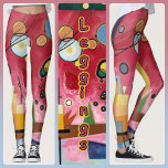 LEGGINGS - "Heavy Red" - Abstract Art Image<br><div class="desc">An abstract art image entitled "Heavy Red" (1924) by Wassily Kandinsky is featured on these colourful Leggings. Available in five women's sizes (XS, S, M, L, XL). See "About This Product" description below for general sizing and product info, The abstract image covers the entire pair of leggings by default. ►It...</div>