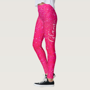 Leggings - Hot Pink Glitter Glam