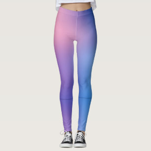 Leggings in purple/pink/blue spandex/polyester.