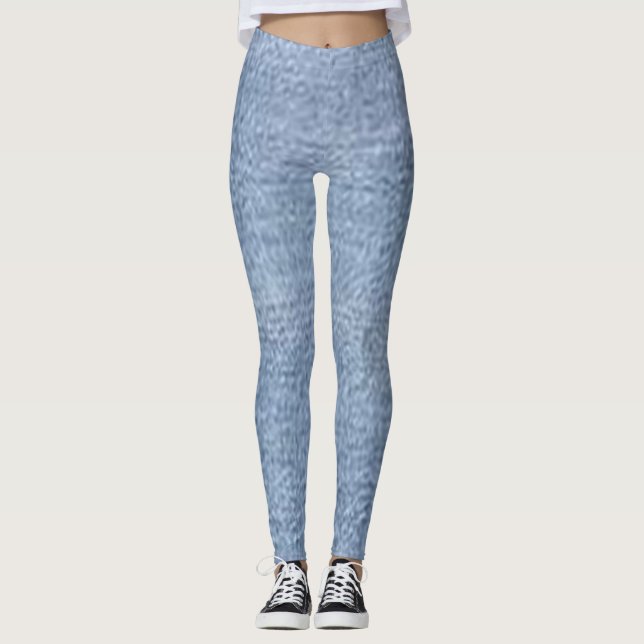 leggings Jeans Blue Red florat modern black chic (Front)