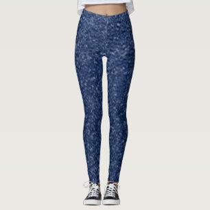 leggings Jeans Blue Red florat modern black chic