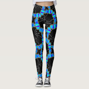 Leggings JImette blue and black Design