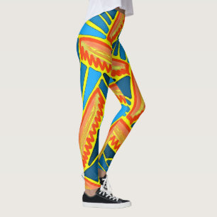 Leggings Jimette Design of yellow orange blue