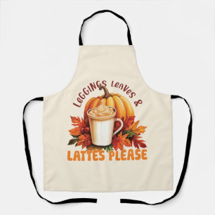 Leggings, Leaves & Lattes Please – Fall Aesthetic Apron