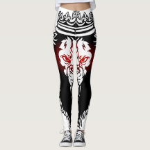 Leggings lion with red eyes