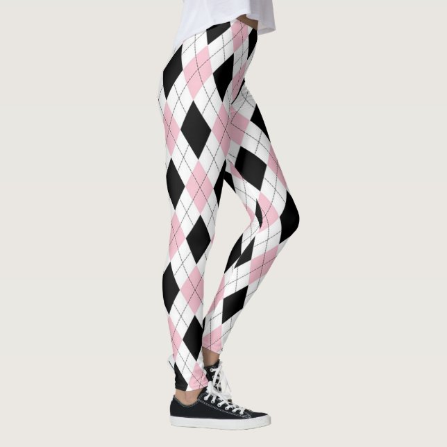 Leggings/Pink and Black Diamonds Leggings (Right)