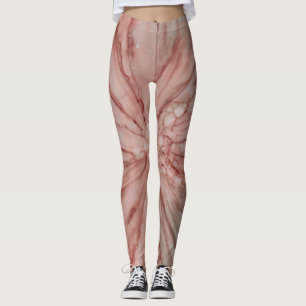 Leggings Pink/Green Ink Design