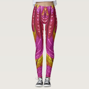Leggings ~ pink red gold blue ~ Original