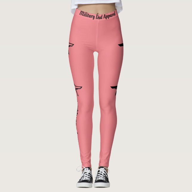 Leggings Pink with F-22 Fighter jets (Front)