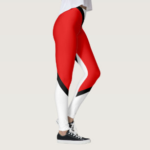 Leggings/Red, Black and White Leggings