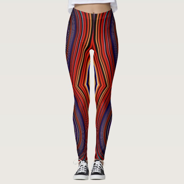 Leggings ~ red blue ~ Original (Front)