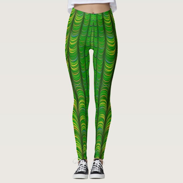 Leggings ~red green yellow Christmas (Front)