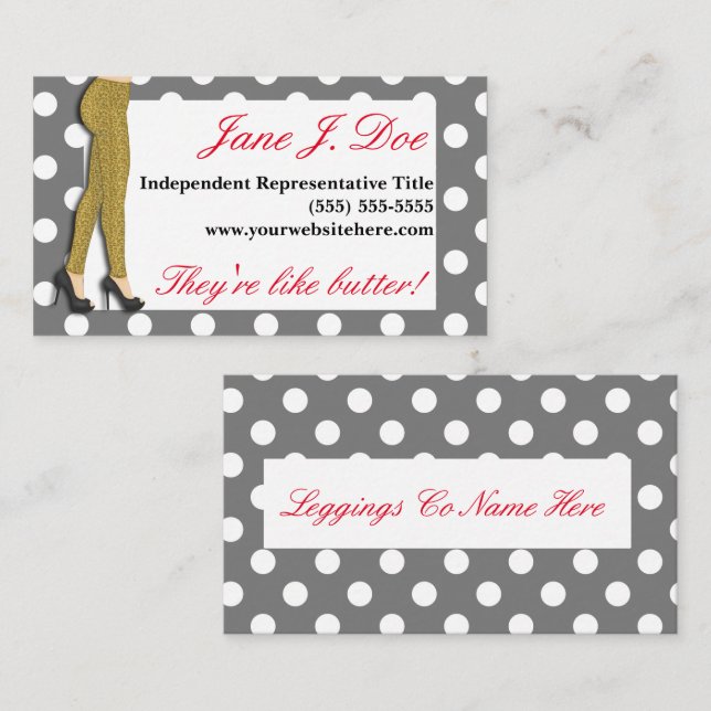 Leggings Sales, Leopard Print Business Card (Front/Back)