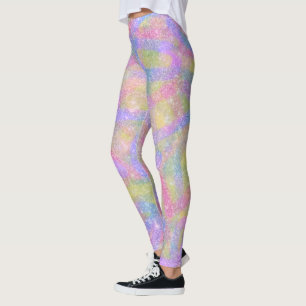Leggings - Sparkly Pastel Rainbow