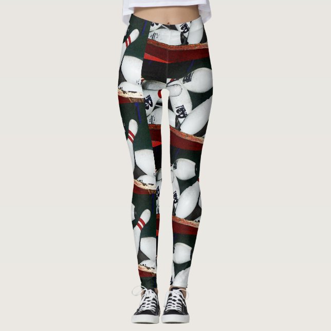 Leggings: Sport Collection (Bowling Pins 2) Leggings (Front)