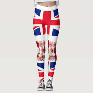 Leggings union jack flowers