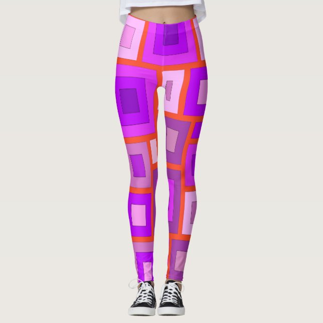 Leggings with art of geometric shapes (Front)