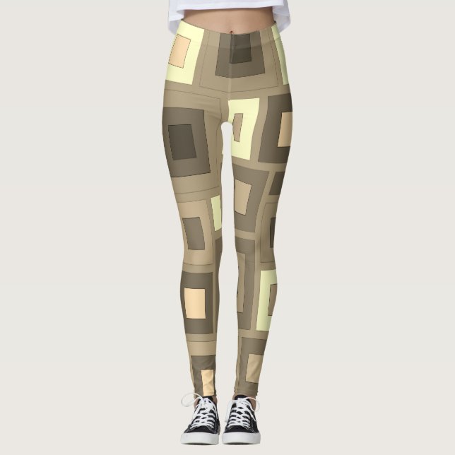 Leggings with art of geometric shapes (Front)